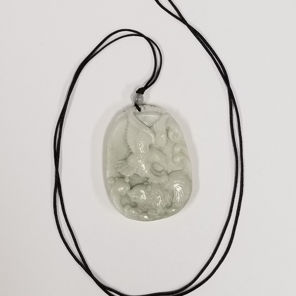 Chinese White Jade Amulet - 260 cts